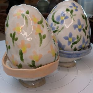 Blossom Egg Ornaments (Set of 2)