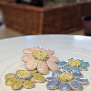 Pastel Garden Flower Magnets (Set of 4)