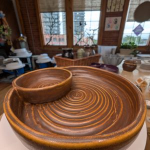 Spiral Earth Ceramic Chip and Dip Set